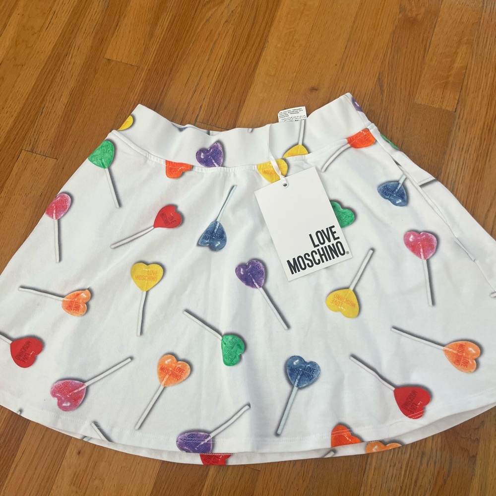 Love Moschino White Garment with Colorful Print Size 4